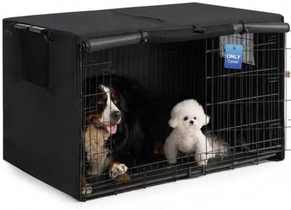 EHEYCIGA Dog Crate Cover 48 inch with Mesh, Waterproof Kennel Cover, Black