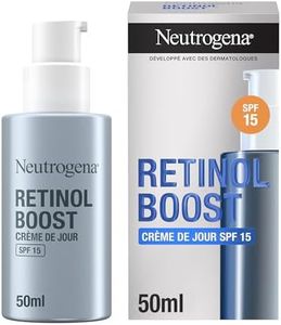 Neutrogena | Crème de Jour Retinol Boost SPF 15 (flacon-pompe de 50 ml) – Soin visage au rétinol pour combattre les signes visibles du vieillissement – Crème hydratante avec protection solaire