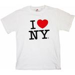 I Love NY T-Shirt York City Tee Hear NYC Shirt Tags White