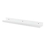 Harbour Housewares Floating Picture Ledge Wall Shelf - 57cm - White - Pack of 1 - Wall Mounted Photo Gallery Book Storage Organiser Shelf Set for Office, Bedroom, Living Room, and Kitchen