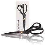 Professional Dressmaking Fabric Scissors - Industrial High Carbon Steel - 10" Black