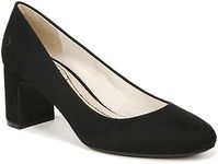 LifeStride Women's Taylor Block Heel Dress Shoe Pump, Black Fabric, 11 Wide