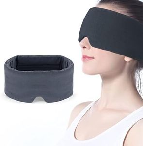 Mavogel Sleep Eye Mask - Skin Friendly Modal Material & Light Blocking Sleeping Mask for Home/Flight/Shift Work, 100% Handmade, Fully Adjustable Strap, Full Eye Covers for Women/Men Sleeping