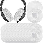 Geekria 100 Pairs Disposable Headphones Ear Cover for Large Over-Ear Headset Earcup, Stretchable Sanitary Ear Pads Cover, Hygienic Ear Cushion Protector (L/White)