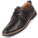 FAUSTO Men's Formal Lace Up Oxford Shoes for Office|Meetings|Daily|Comfort|Fashion|Stylish|Parties|Outdoor|Occasions|Lightweight with TPR Welted Sole (Black, Numeric_9)