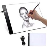 Light Box Drawing A4 LED Light Pad, Ultra-Thin Adjustable Brightness Light Box, Rechargeable Light Up Tracing Pad, Light Pad for Diamond Painting Sketching Stencilling Designing X-ray Viewing