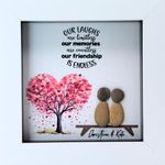 Personalised Best Friend Pebble Art Picture - Handmade Customised Christmas or Birthday Gifts - Unique and Thoughtful Best Friend Gifts for Women - Sentimental Friendship Gifts For Women