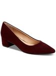 Alfani Womens Burgundy Cushioned Step-n-Flex Cashh Pointed Toe Block Heel Slip On, Burgundy, 4 UK