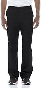 Dickies Men's Signature Elastic Waist Scrubs Pant, Black X-Large