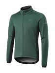 ARSUXEO Winter Cycling Jacket for Men Softshell Fleece MountainBike Biking Bicycle Jacket Thermal Windbreaker, Dark Green, Medium