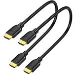 UVOOI Short HDMI Cable 1 Foot 2-Pac