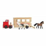 Melissa & Doug Horse Carrier Wooden Vehicle Play Set