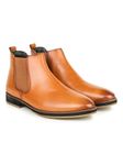 BRITMEN Original Leather Chelsea Boots For Men B-10543 | Memory Cushion Insole Padding With Odour Resistant Technology (Tan, 7)