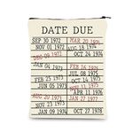 Library Book Date Due Book Sleeve Gift Book Bag Gift for Book Lover Librarian Gift Bookish Gift (DATE DUE CA)