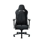 Razer Enki - Gaming chair with Integrated Lumbar Support (Desk/Office Chair, Multi-Layer Synthetic Leather, Foam Padding, Head Cushion, Height Adjustable) Black