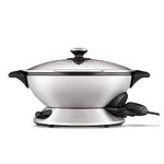 Breville the Hot Wok Pro Electric Wok, Electric Frying Pan, BREBEW800XL, Brushed Stainless Steel