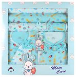 MOM CARE Newborn Baby Gift Set Has All Newborn Baby Essential Clothes in Baby Gift Set for or Girls Unisex 10 pcs Blue