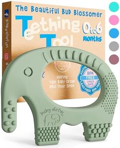 BABY ELEFUN Teething Toys for Baby - Cute, Effective & Easy to Hold BPA Free Silicone Teethers with Gift Package - Elephant Teether Toy Best for Babies 3 6 12 Months, Boy, Girl, Infant - Shower Gifts