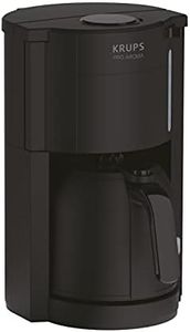 Krups Pro Aroma KM303810 | macchina da caffè con filtro da 1 litro | con borraccia termica | 800 watt | per 10-15 tazze di caffè | nera