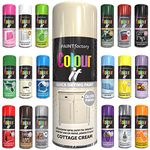 Classic Signature - 1 x All Purpose Cottage Cream Aerosol Spray Paint 400ml Quick Drying Spray,Fast Dry and Excellent Coverage for Metal, Wood, Plastic and More