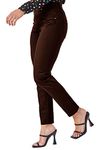 Roman Originals Jeggings for Women UK Jean Ladies Stretchy Trousers Denim Leggings High Waist Rise Pull On Skinny Straight Leg Cotton Pants Smart Casual - Petite Chocolate (28 inch) - Size 10