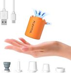 FLEXTAILGEAR Tiny Pump 2024 Portable Air Pump, Ultra-Mini with 800mAh Battery USB Rechargeable to Inflate Deflate for Pool Floats Air Bed/Mattress Swimming Ring Vacuum Storage Bags (Orange)