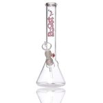 Metier 12 Inch Tall Clear Oval Bulb Glass Water Pipe Hookah Ice Bong with Boost Print (32 cm, Clear)