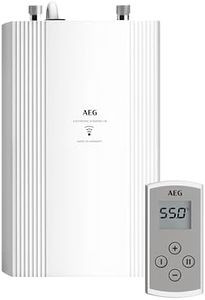 AEG DDLE 230769 Electronic Compact Instantaneous Water Heater FB 11/13 kW with Remote Control for The Kitchen, Made in Germany, Fixed Connection 400 V, Solar-Safe, Under-Sink Mounting, VDE Tested