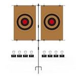 KNINE OUTDOORS Adjustable Shooting Target Stands, Paper Target Stand with 8 Metal Clips for Shooting Range, Adjustable Range from 3.2 to 26.0 Inches (1 Pack)