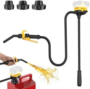 ReliaRoads Dual Power Fuel Transfer Pump, Cordless Fuel Pump Compatible with DEWalt 20V and Milwauke 18V Batteries, Upgraded 3.2 GPM Portable Pump for Diesel, Water, Gasoline (Battery Not Included)