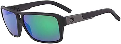 Dragon Alliance Men's Dragon Jam Sunglasses Matte Black Frame Ll Green Ion Lens 6013-045, One Size