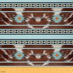 Western Boho Fabric by The Yard 2 Yard, Cowhide Tribal Print Upholstery Fabric forfor Kids Western Aztec Decorative Waterproof Outdoor Fabric Bohemian Decorative Outdoor Fabric Microfiber