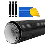 VViViD Black Carbon Fiber Automotive Vinyl Wrap Film w/ 3M Toolkit (1.5ft x 5ft)