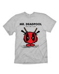 Mr Deadpool 'Geek' T-shirt Inspired by Marvel Comics - Sport Grey (L)