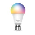 Tapo TP-LINK L530B Smart Bulb, Smart Wi-Fi LED Light, B22, 8.7W, Compatible with Alexa(Echo and Echo Dot) and Google Home, Colour-Changeable, No Hub Required [Energy Class A+], Multi, Standard