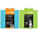 LickiMat 2-Pack Classic Soother and Buddy, Dog Feeding Mat for Boredom and Anxiety Relief, Ideal for Food, Treats, Yoghurt or Peanut Butter, Dog Lick Mats, Fun Alternative to a Slow Feeder Dog Bowl