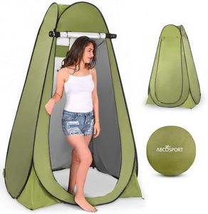 Abco Pop Up Privacy Tent, Changing Tent Pop Up Instant Portable Outdoor Shower Tent, Camp Toilet, Pop Up Changing Tent, Rain Shelter with Window for Camping & Beach Easy Set Up, Foldable w/ Carry Bag