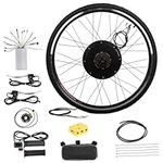 NAIMP 48V 1500W 26" Electric Bike Conversion Kit, Rear Wheel E Bike Conversion Kit Hub Motor Electric Bicycle Wheel Conversion Kit EBike Conversion Kit Cycling Hub with Intelligent Controller