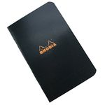 Rhodia Side Staplebound Black Pocket Notebook (3 X 4.75), Pack of 5