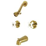 Kingston Brass KB247PX Victorian Tub and Shower Faucet, Brushed Brass