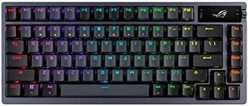 ASUS ROG Azoth 75% Wireless Custom Gaming Keyboard - ROG NX Red Linear Pre-Lubed Hot-Swappable Switches, Gasket Mount, Lube Kit, OLED Display, 2.4GHz, Bluetooth, Mac Support, Aura Sync RGB Lighting