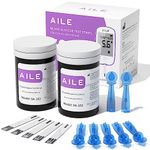 Blood Glucose Test Strips for Diabetics: AILE Blood Sugar Test Strips 50 PCS - 50 Lancets for Home Use - Only Use with AILE A608 A601 Blood Glucose Monitor