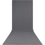 Westcott X-Drop Wrinkle-Resistant 5' x 12' (1.52 x 3.66m) Sweep Backdrop for Headshots, Full-Body Photoshoots & Product Photos - Portable and Travel Friendly (Neutral Gray)