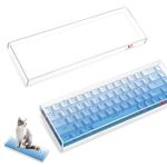 ZIYOU LANG KC02 Acrylic Clear Transparent Keyboard Cover(12.28*4*0.9’’) with Dustproof Waterproof Anti-hit Anti-cat Protective Case for 65% Small Layout 61Key 64Key 68Key Mechanical Gaming Keyboard