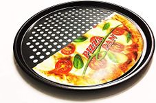 Pizza Tray for Oven Non Stick Professional Class 32.5CM Diameter 12 3/4" Inches with Fast Crisp Technology, Great for Pizzas Also Roasting vegtables, French Fries and Oven Chips.