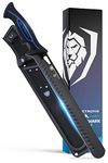 DALSTRONG Slicing Knife - 12 inch - Night Shark Series - 7CR17MOV High Carbon Steel - Titanium Coated Blade - Outdoor & Fishing - Polypropylene Handle - Carving Knife - Nylon Sheath - NSF Certified