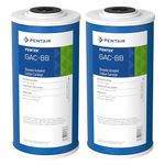 Pentair Pentek GAC-BB Big Blue Carbon Water Filter, 10-Inch, Whole House Heavy Duty Granular Activated Carbon (GAC) Replacement Cartridge, 10" x 4.5", Pack of 2