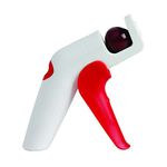 Chef'n QuickPit Cherry Stoner & Olive Pitter, Remove Fruit Stones Quickly & Easily, Red & White, 21.5 x 7 x 9 cm