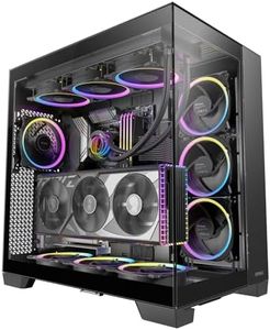 Antec C8, Fans not Included, RTX 40 Compatible, Dual-Chamber, tooless Design, Type-C, 360mm Radiator Support, Seamless Tempered Glass Front & Side Panels, High Airflow Full-Tower E-ATX PC Case