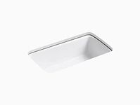 KOHLER K-5864-5U-0 Cape Dory Undercounter Kitchen Sink, White